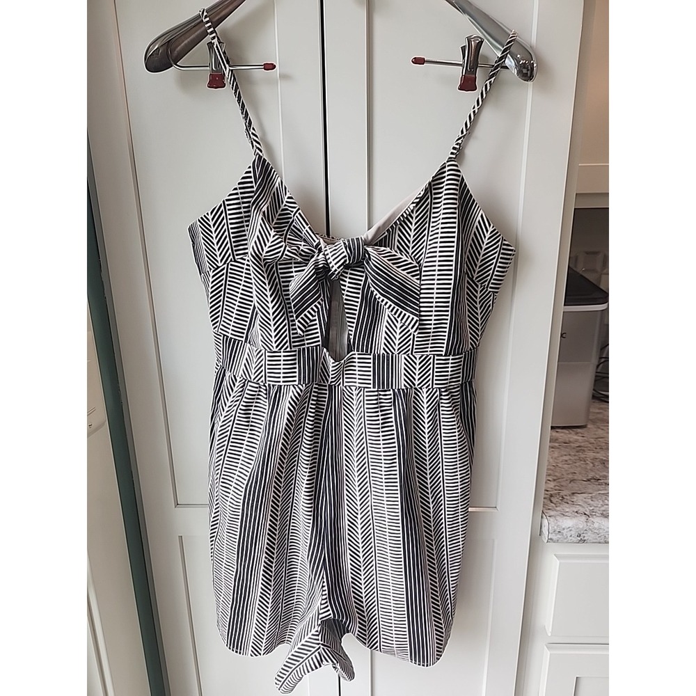 Blue Rain Romper‎ Sz L With Cutout